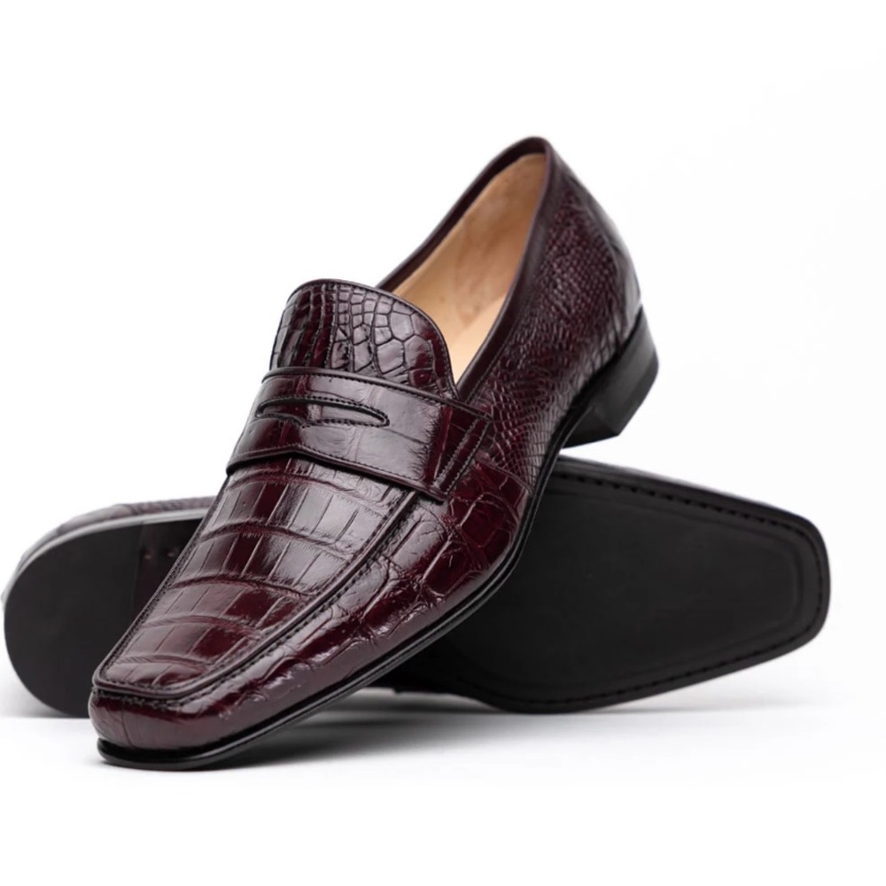 Caporicci 9961 Bordeaux genuine alligator